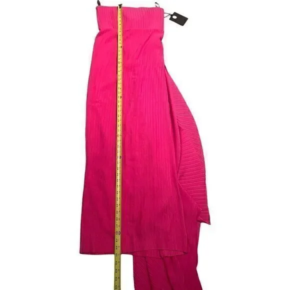 Solace London Revolve The Harlee‎ Strapless Column Maxi Dress Size 8 Hot Pink - Picture 9 of 11